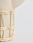 Aberto Design Cylinder Terracota Jarrón de Cerámica y Ratán en Crema